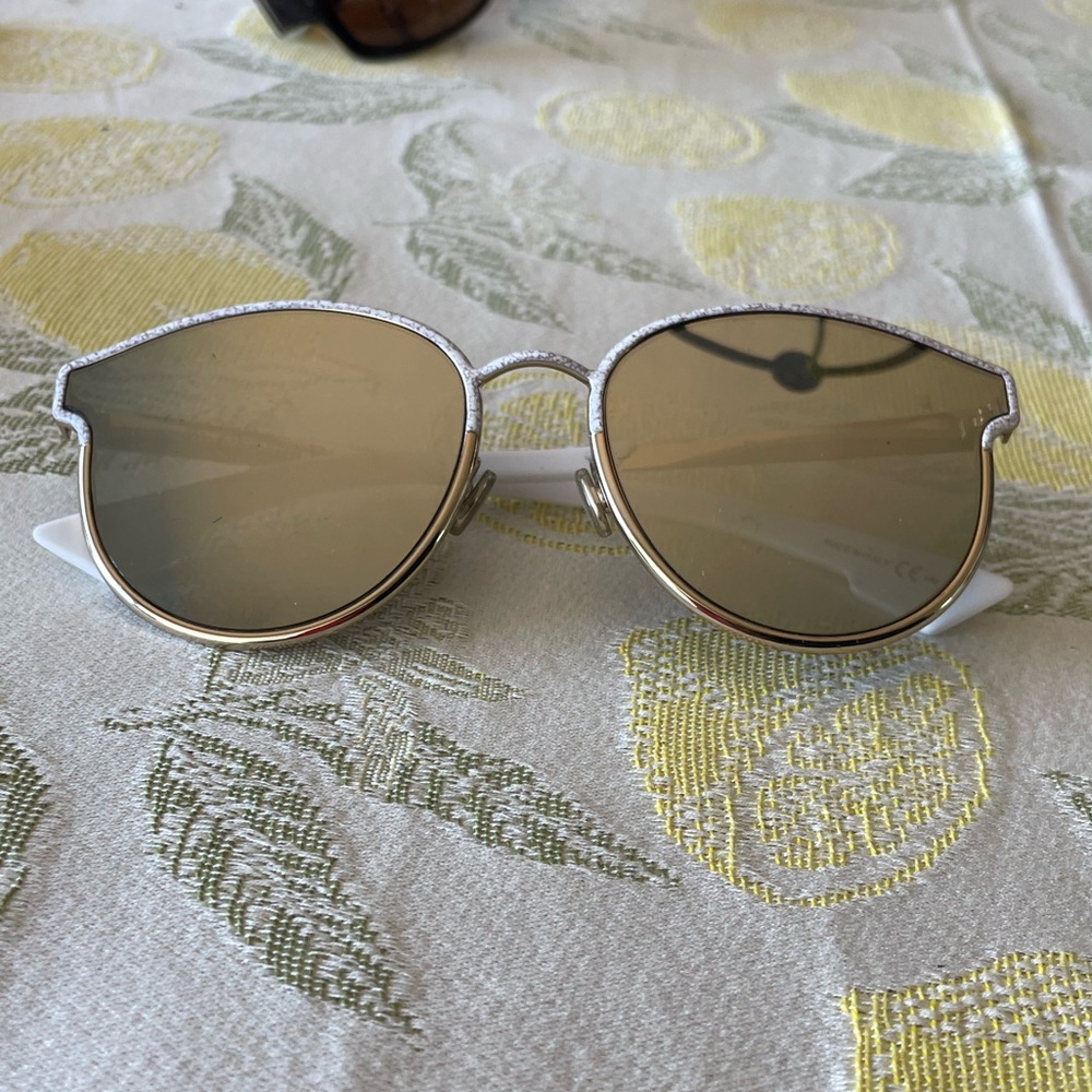 Dior Silver and White Sunglasses - Picture 1 of 10